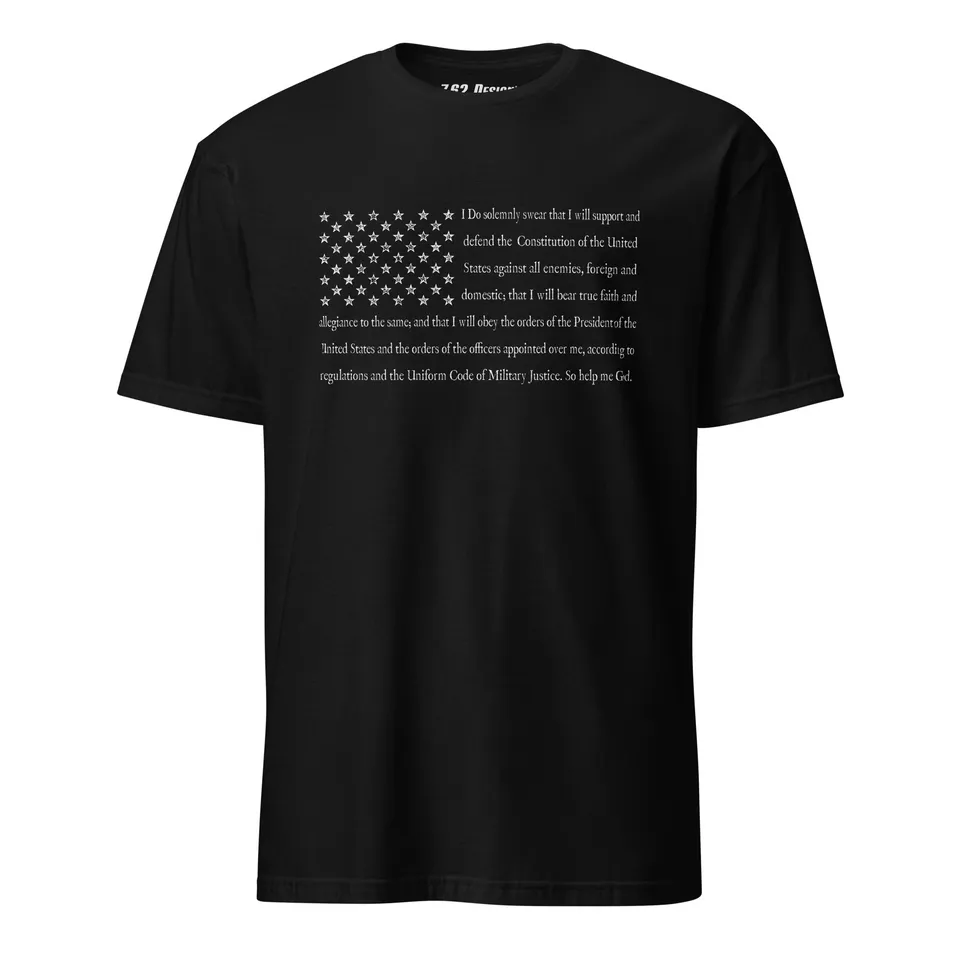 7.62 Design Oath of Enlistment maglietta uomo nera cotone