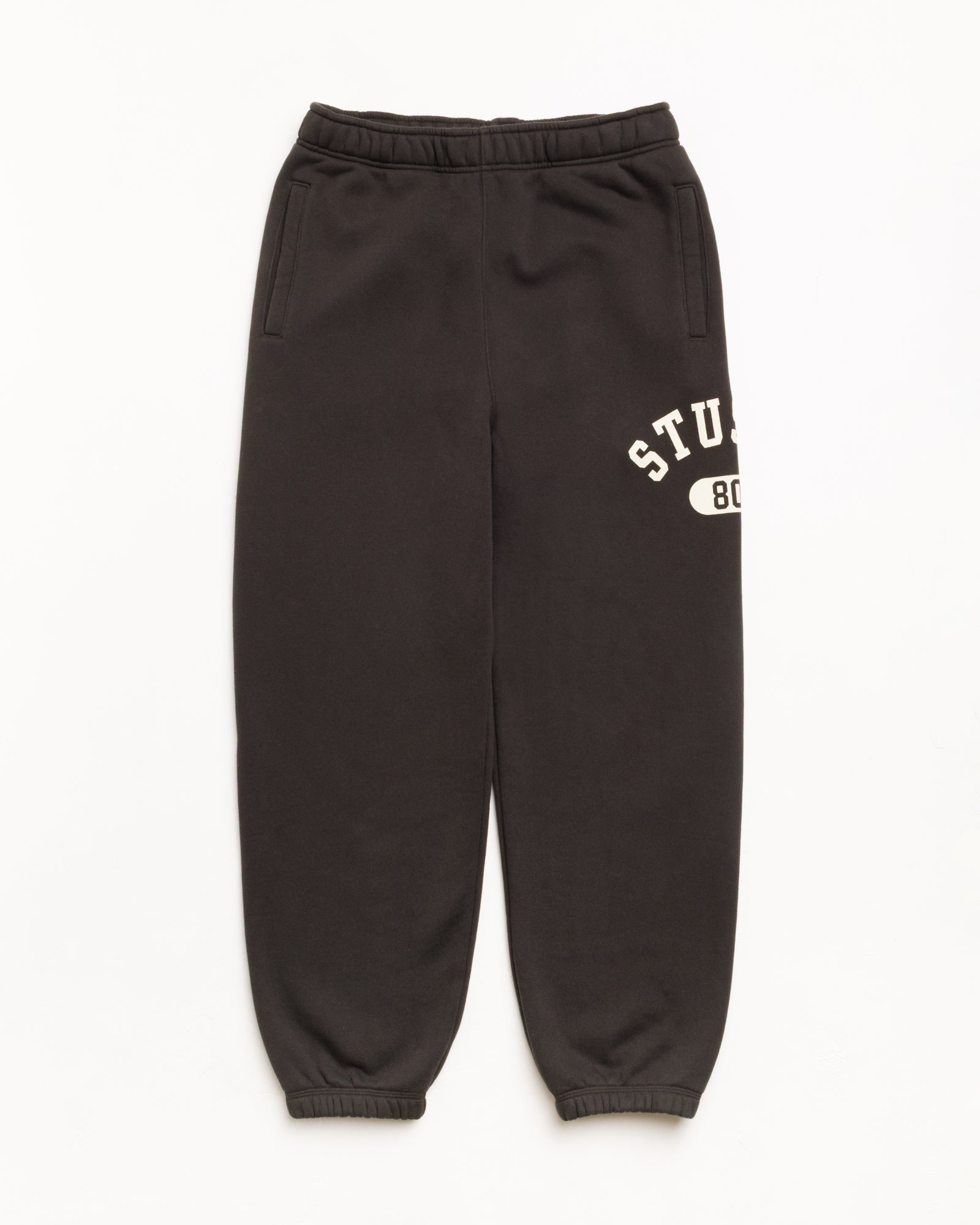 Stussy Varsity Fleece Pant washed black 500gsm