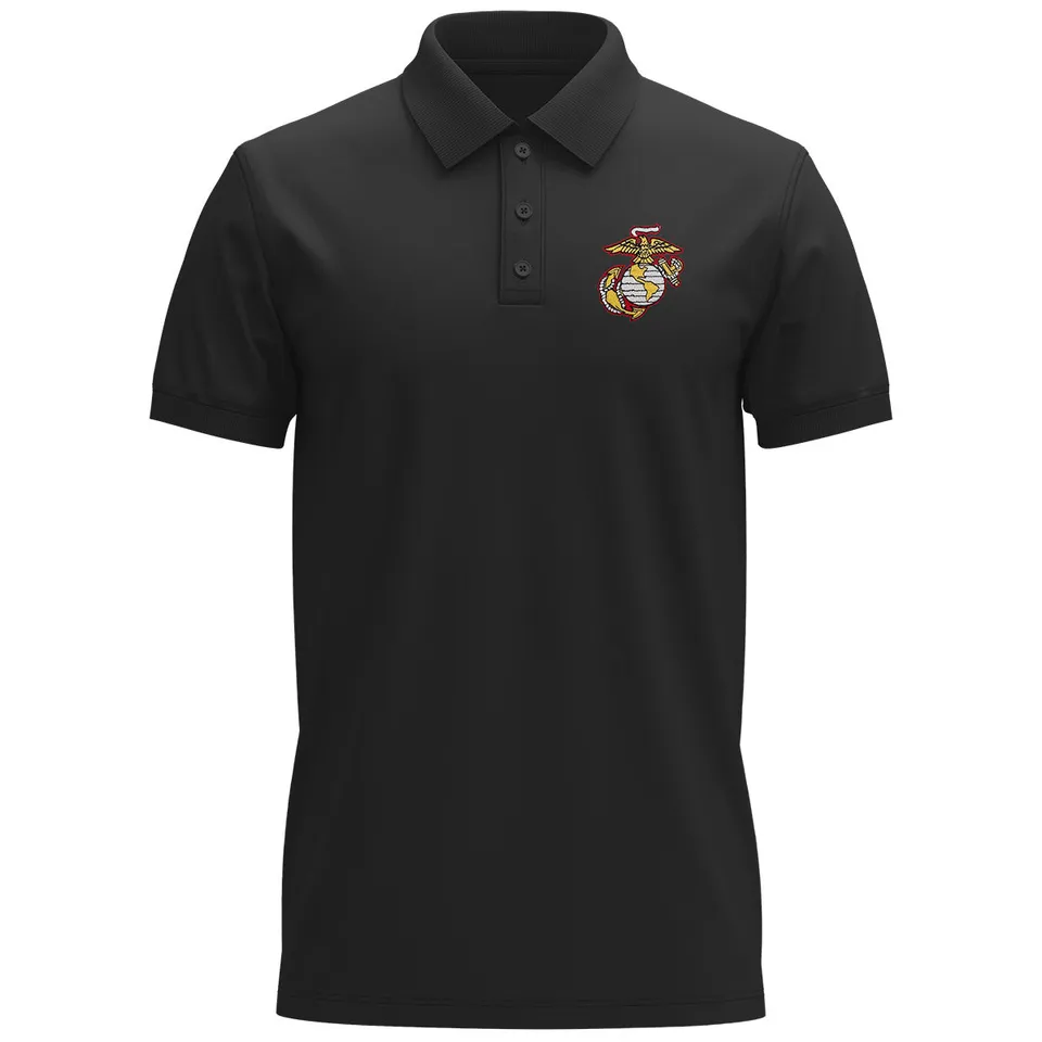 7.62 Design USMC EGA polo uomo nera misto cotone