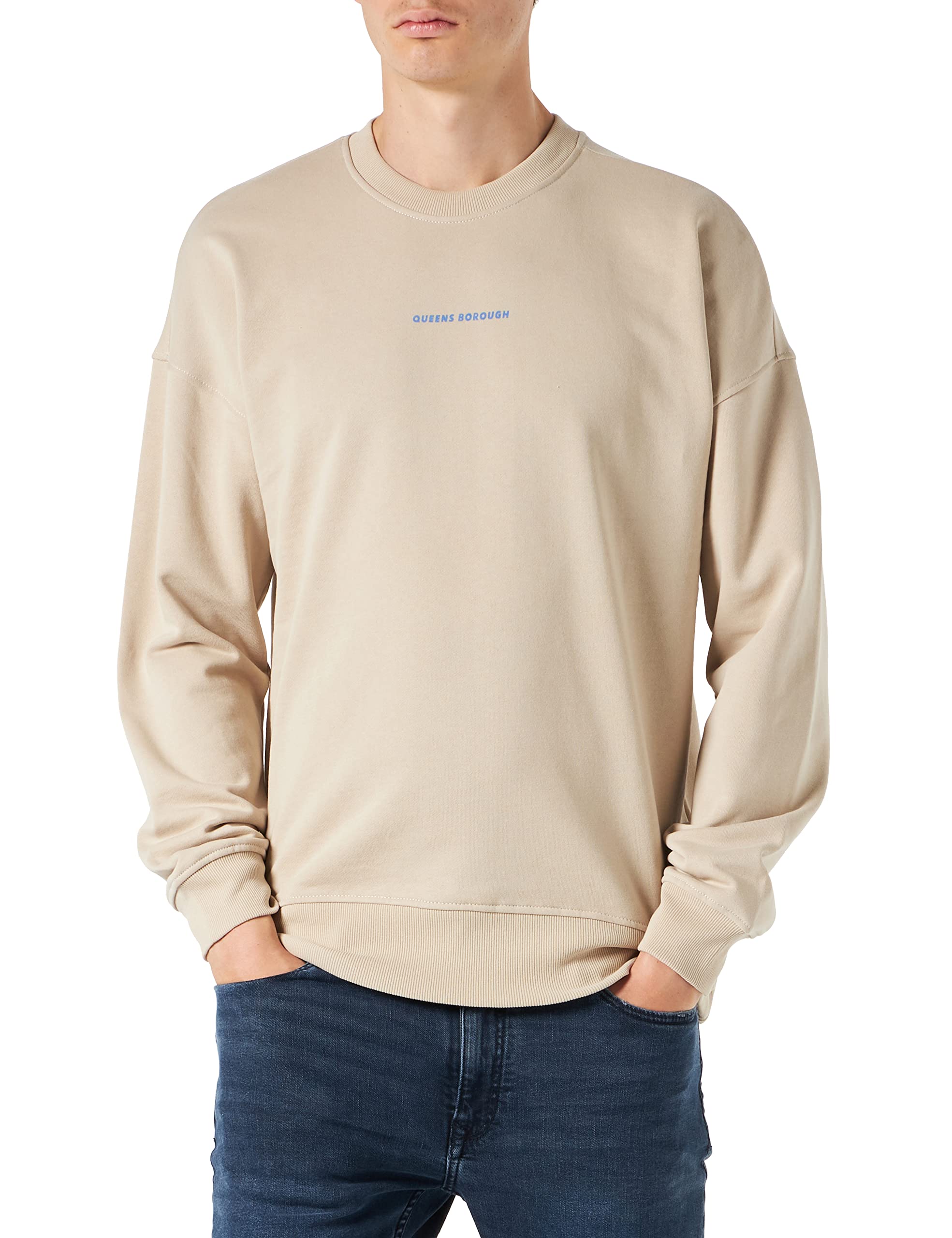 ONLY & SONS Onstoby 3089 felpa girocollo uomo argento relaxed