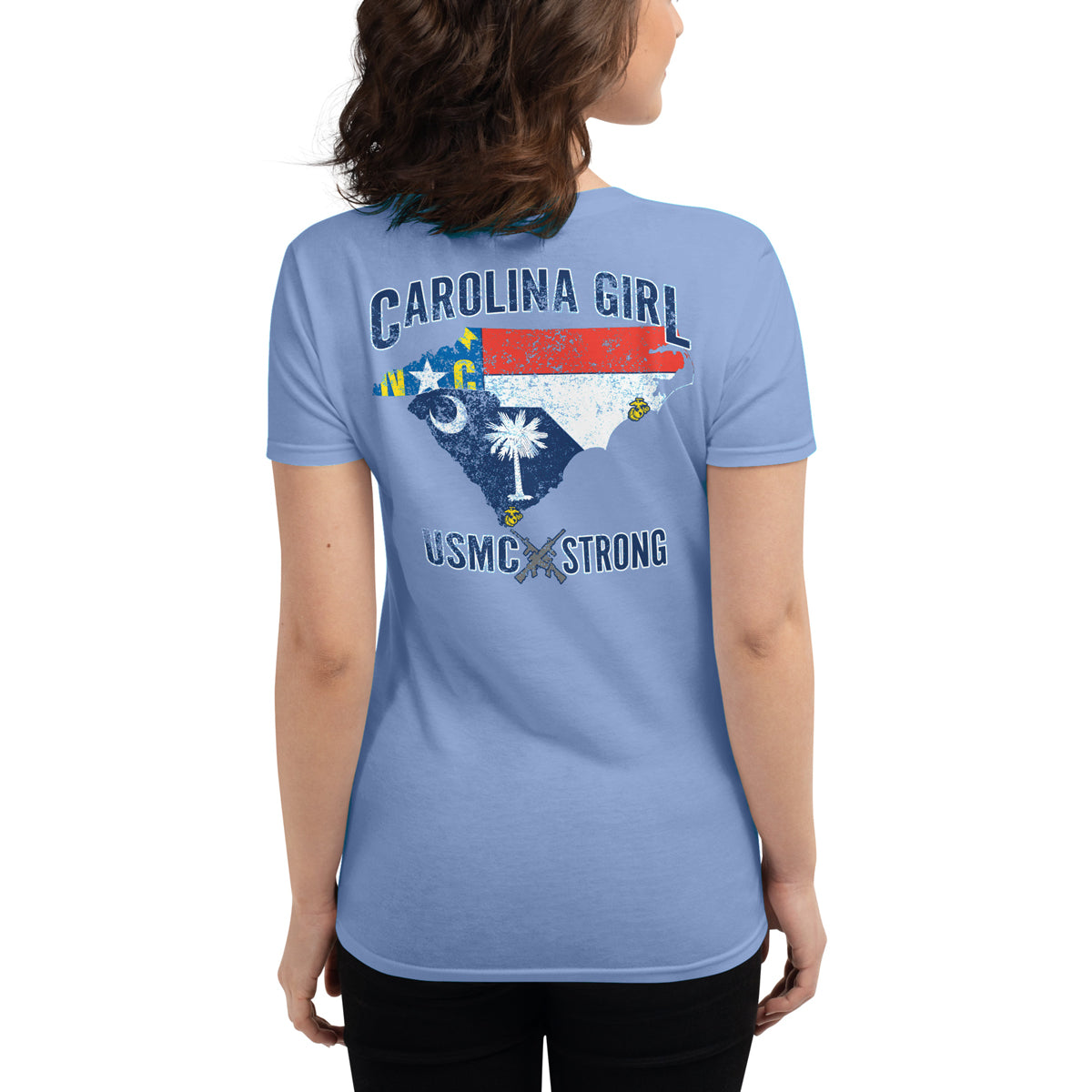7.62 Design USMC Carolina Girl t-shirt donna azzurra