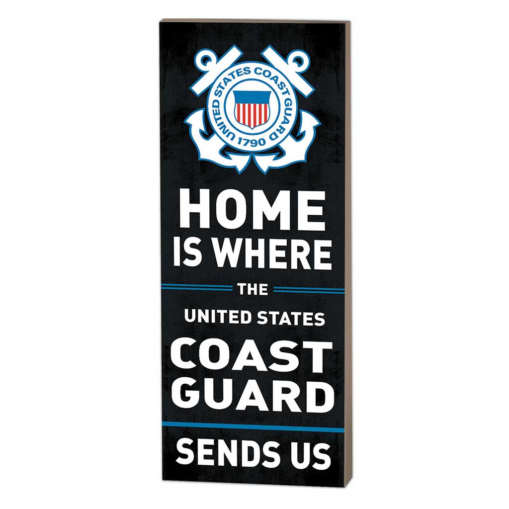 7.62 Design Coast Guard Send Us 7x18 insegna legno blu