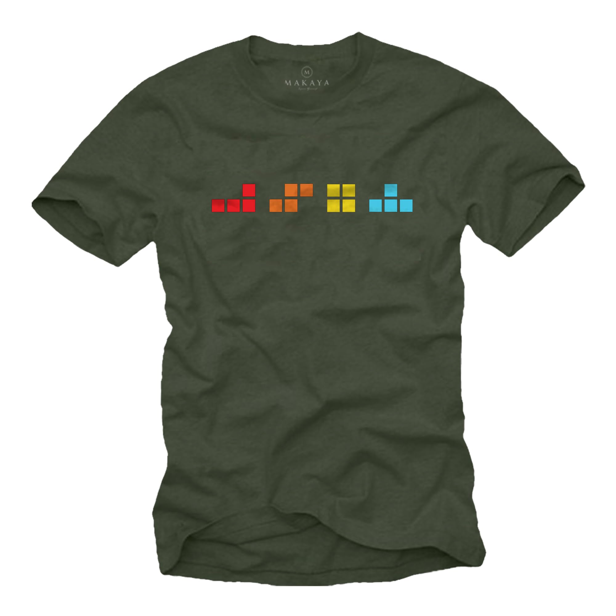 MAKAYA Gamer T-Shirt Uomo L Nero 100% cotone