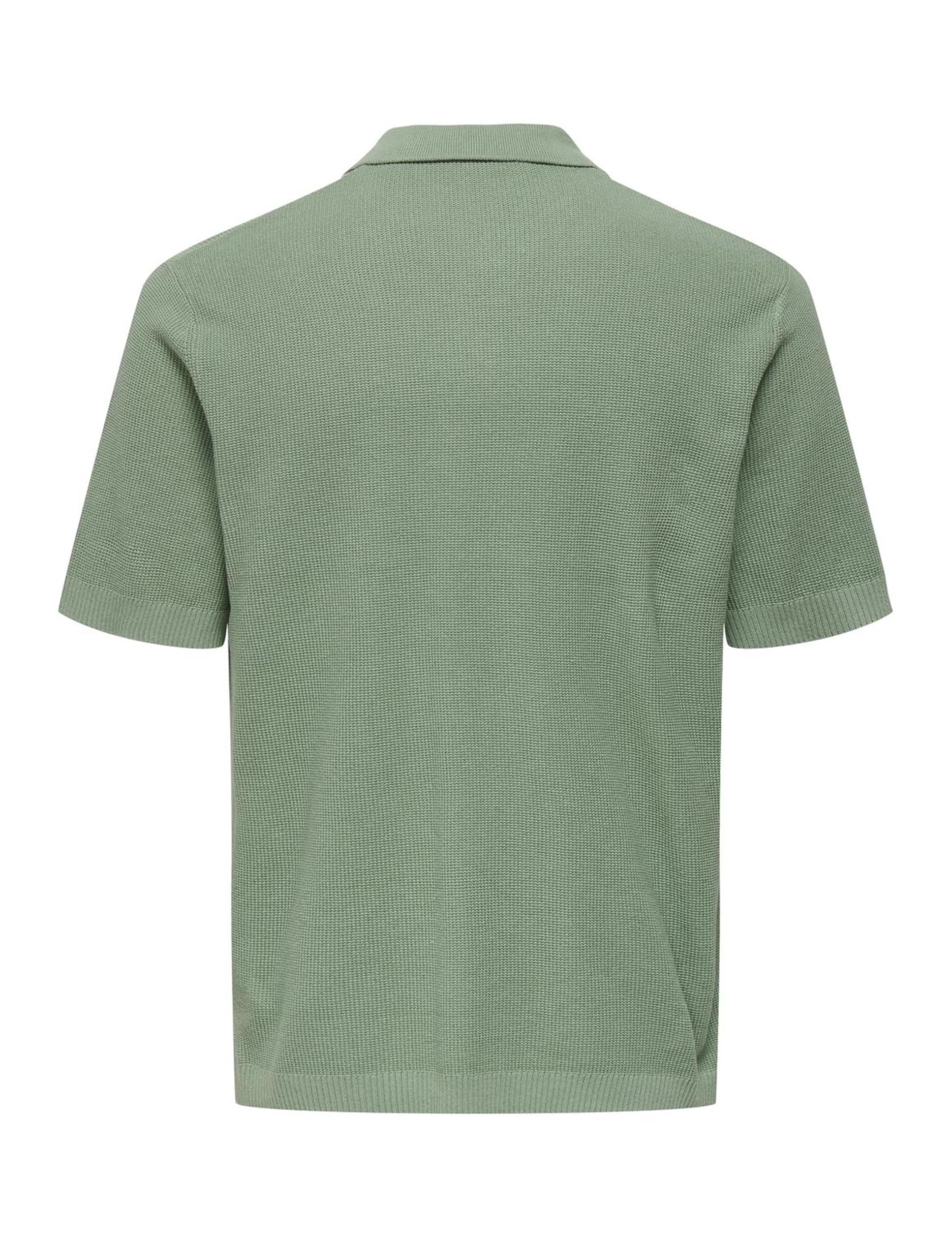 Only & Sons Stony Polo Uomo Waffle Manica Corta Antler