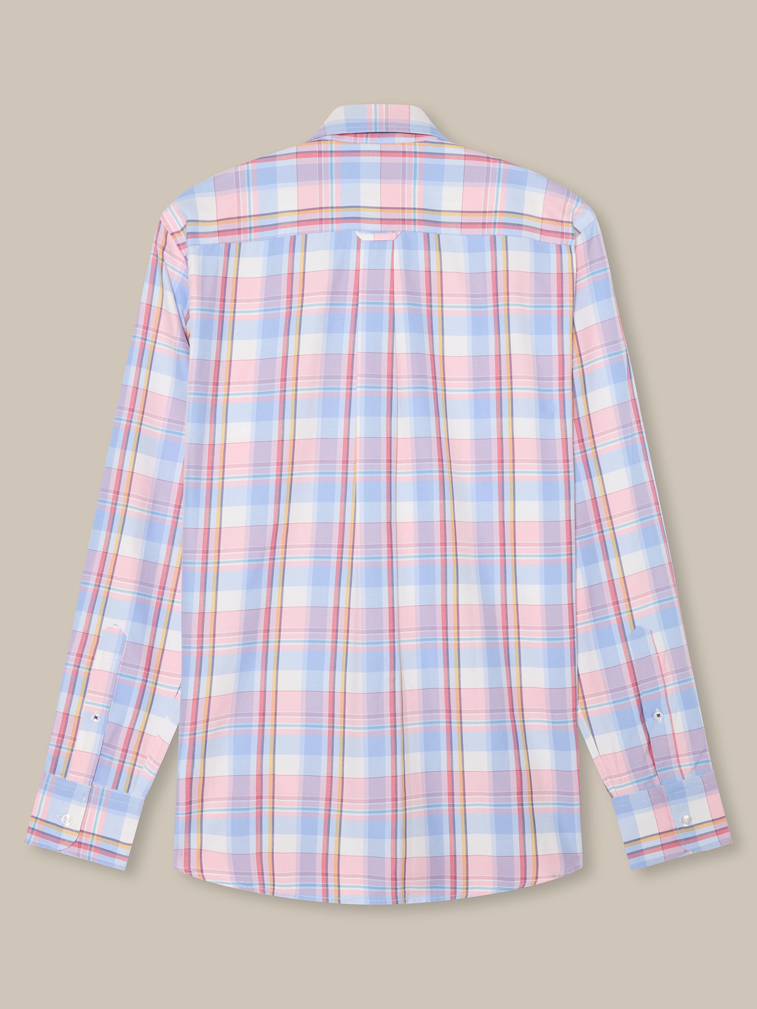 Robert Talbott Harrison camicia oxford quadri rosa multi