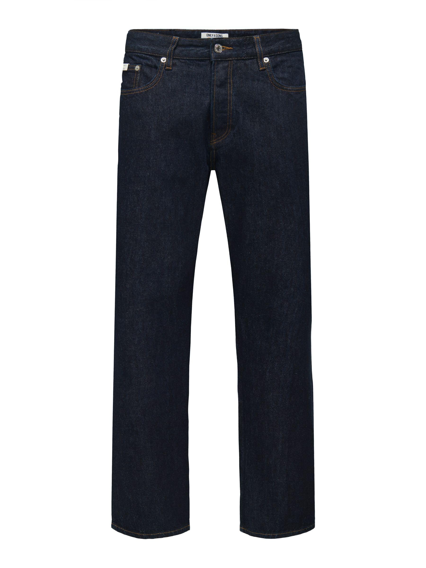 Only & Sons Onsedge Straight Jeans Uomo 30W/32L Blu Denim