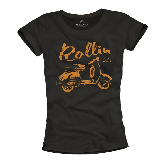 MAKAYA Rollin 60's T-Shirt Donna Cotone Taglia L Hippie