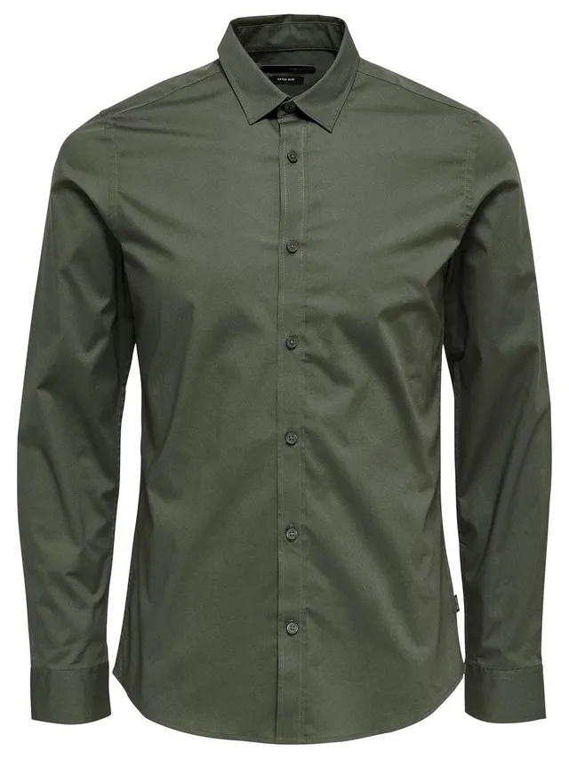Only & Sons Onsalfredo Camicia Uomo XXL Verde Manica Lunga