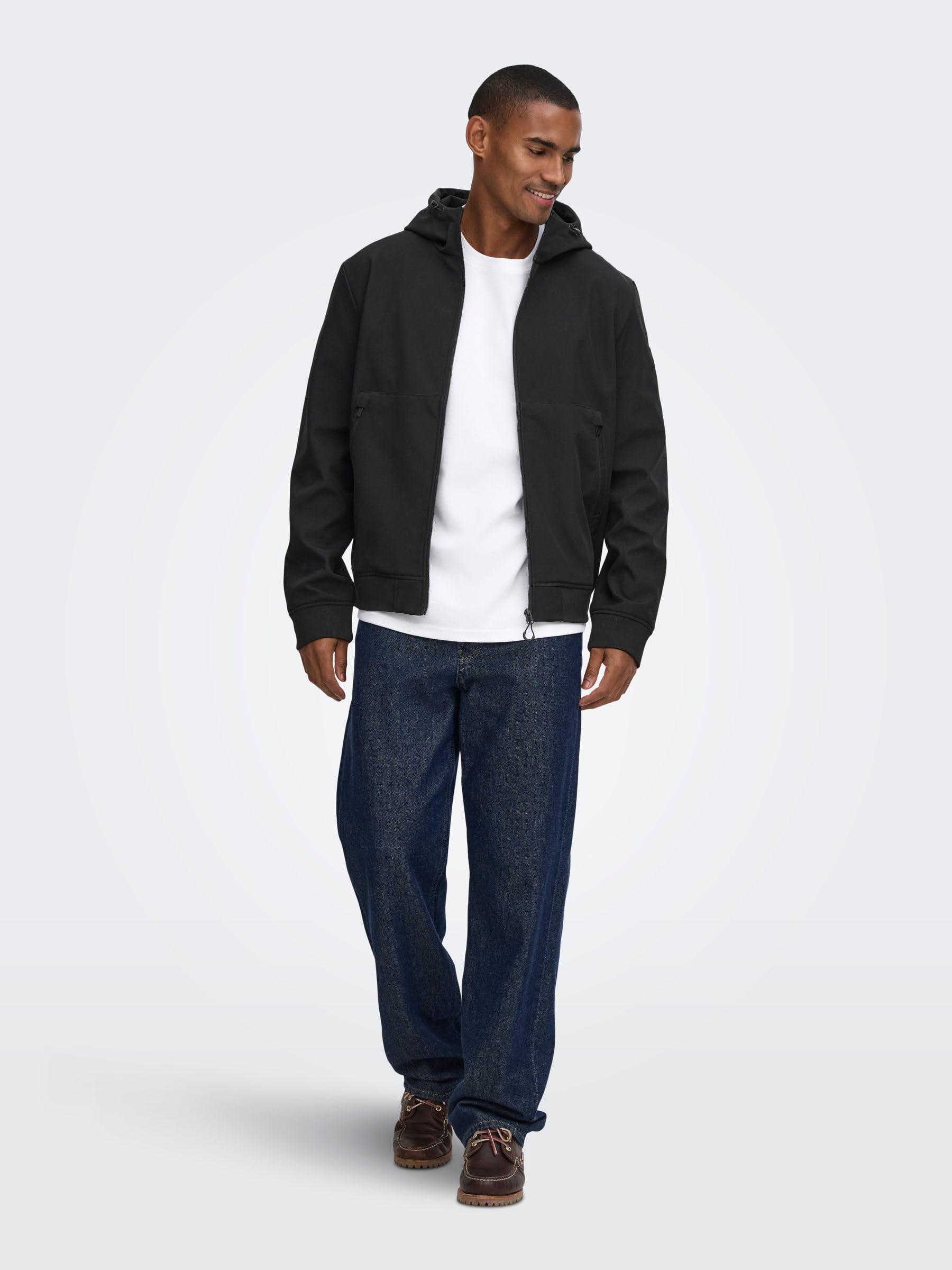ONLY & SONS BOWIE Bomber Giacca uomo M nero leggero