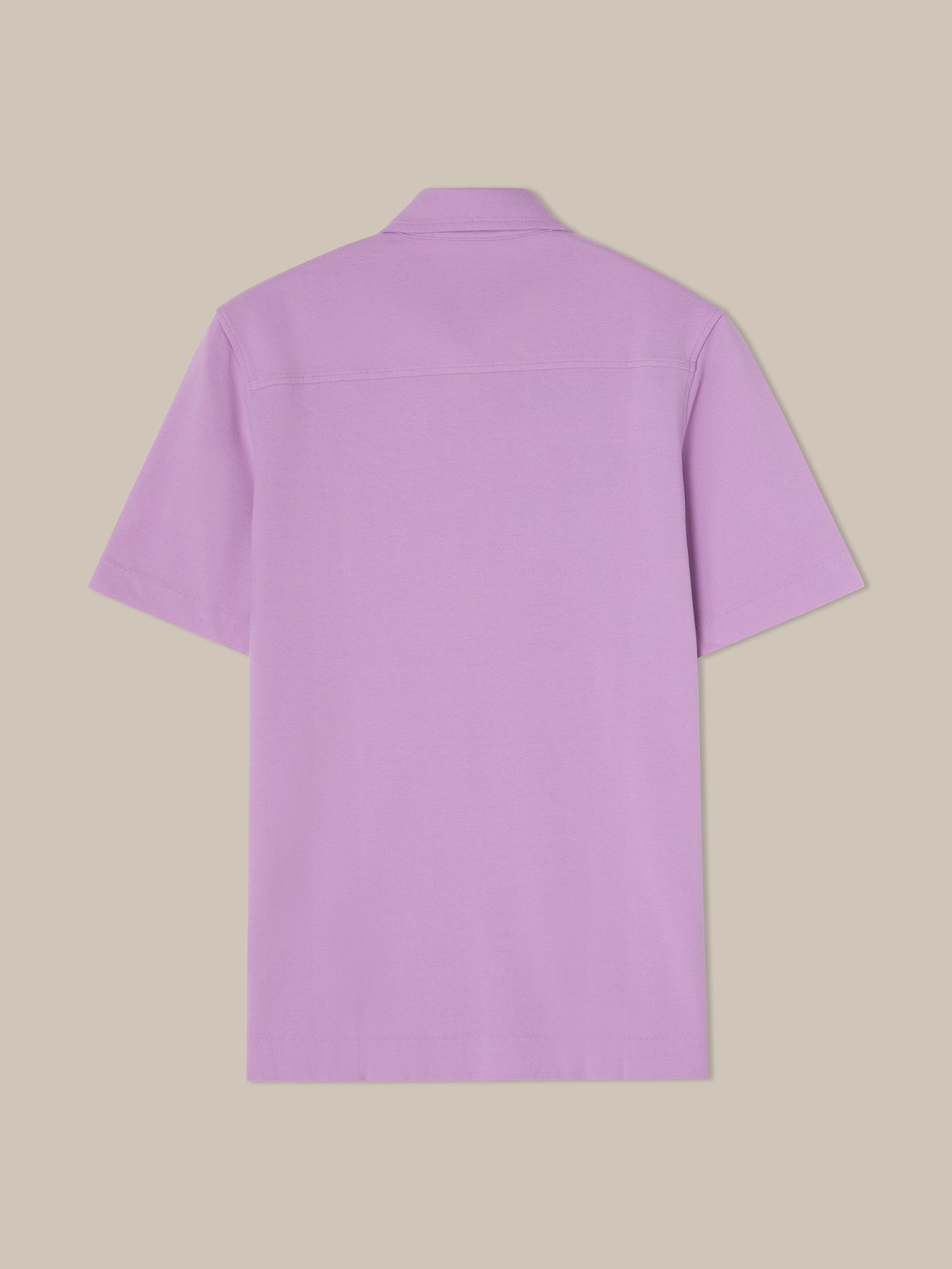 Robert Talbott Walker polo cotone piqué lavanda manica corta