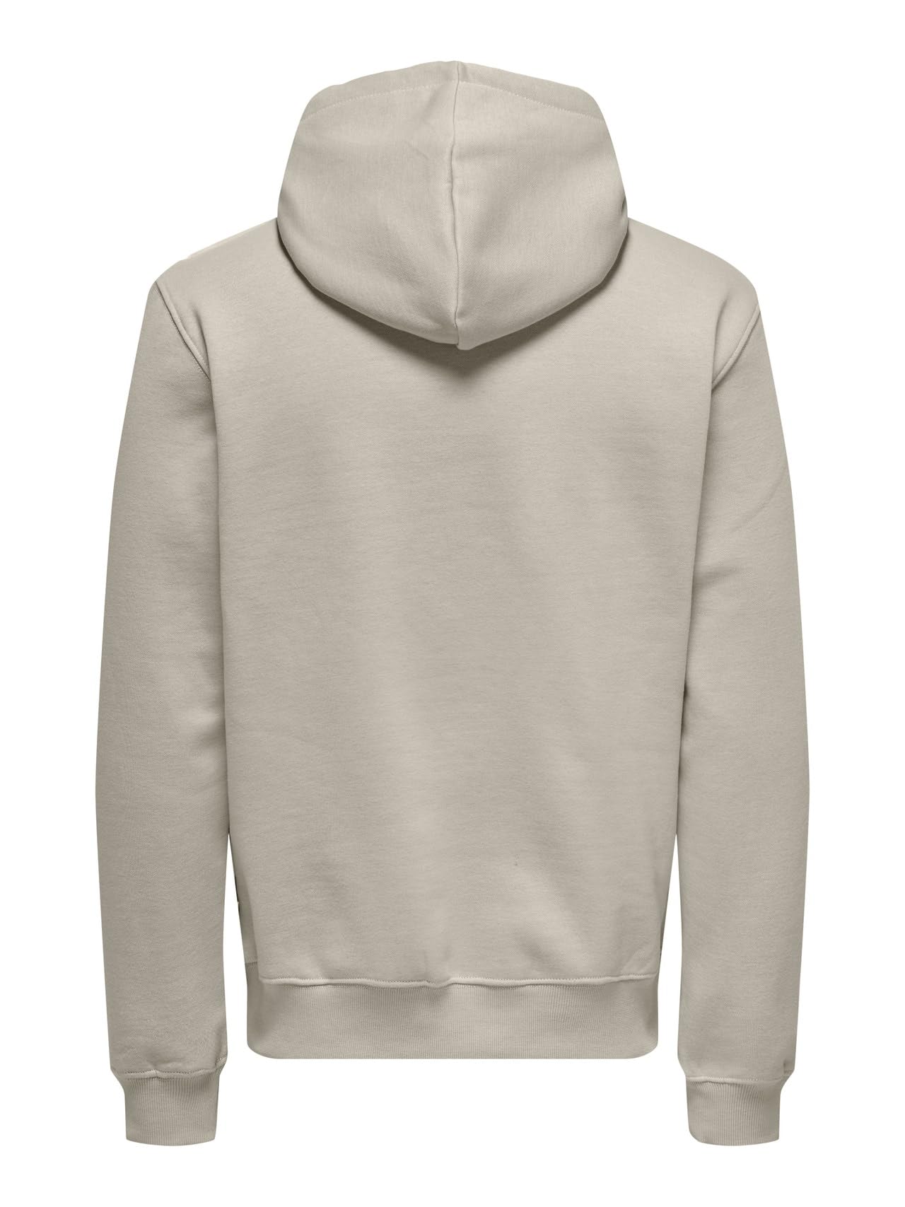 ONLY & SONS CURATED Felpa uomo L nero cappuccio cotone