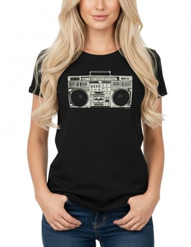 MAKAYA T-Shirt Donna Vintage Hip Hop Maglietta S Cotone
