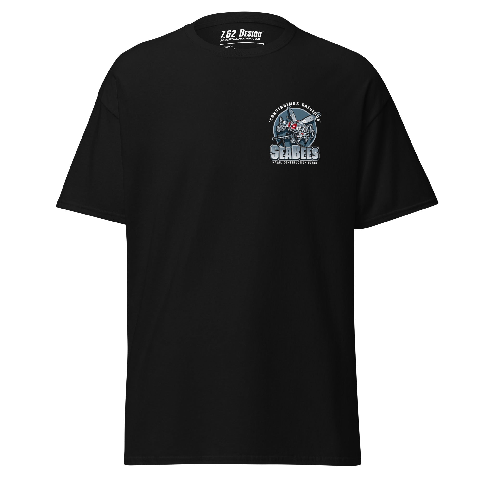 7.62 Design Seabees Superbee t-shirt uomo nera cotone