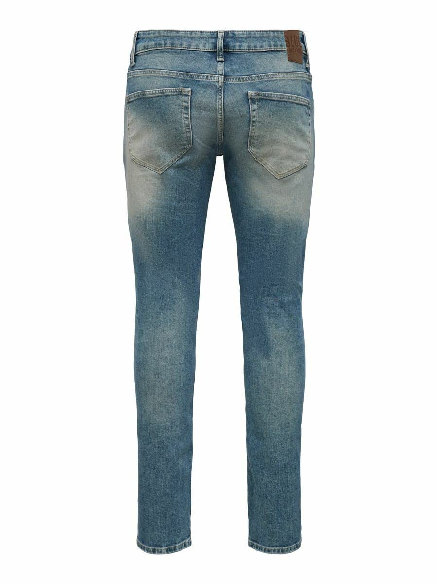 ONLY & SONS Jeans Slim Fit Uomo Strappati Blu Taglia 28