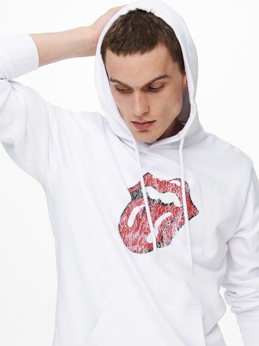 Only & Sons Onsstones Felpa Cappuccio Uomo Cotone Stampa