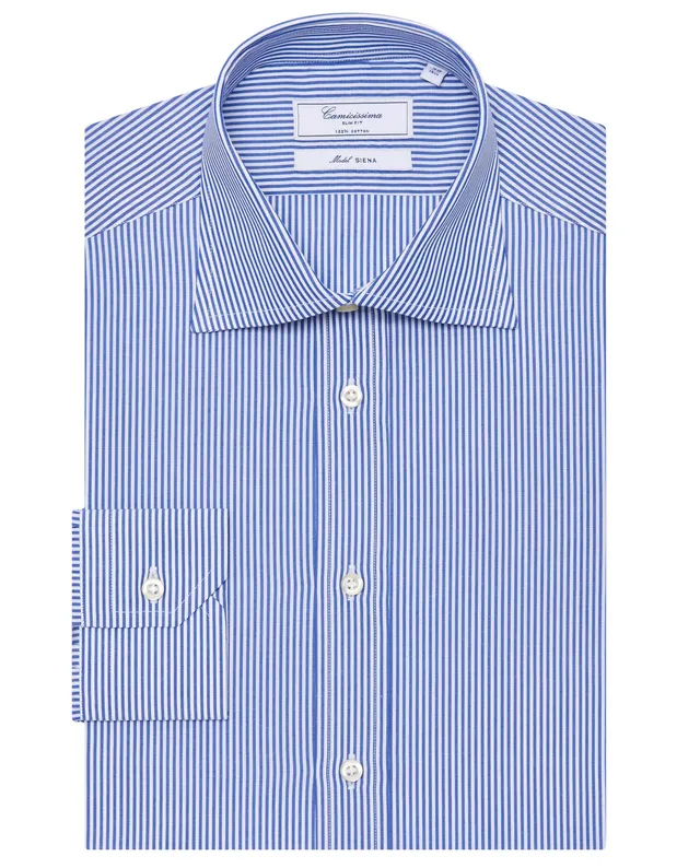 Camicissima Fancy Camicia Uomo Blu Righe Slim ML