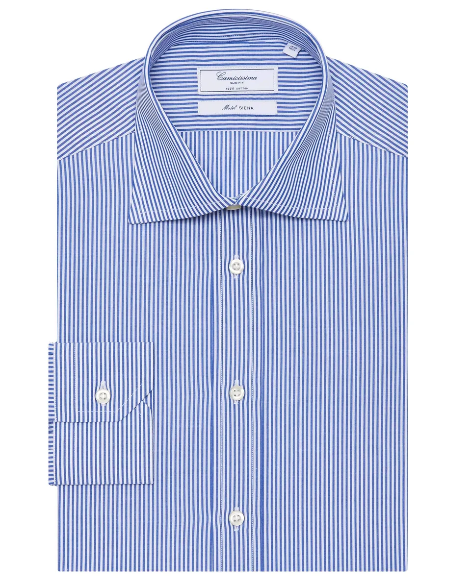 Camicissima Fancy Camicia Uomo Blu Righe Slim ML