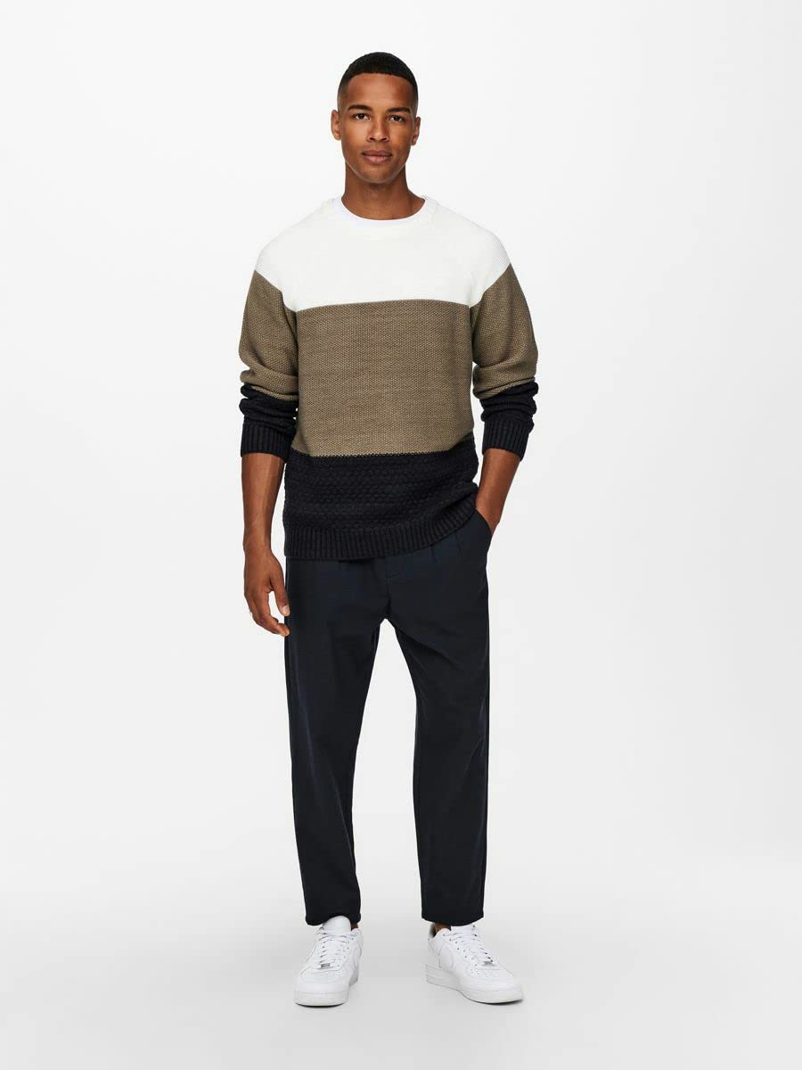 Only & Sons pullover uomo Cloud Dancer XS tinta unita