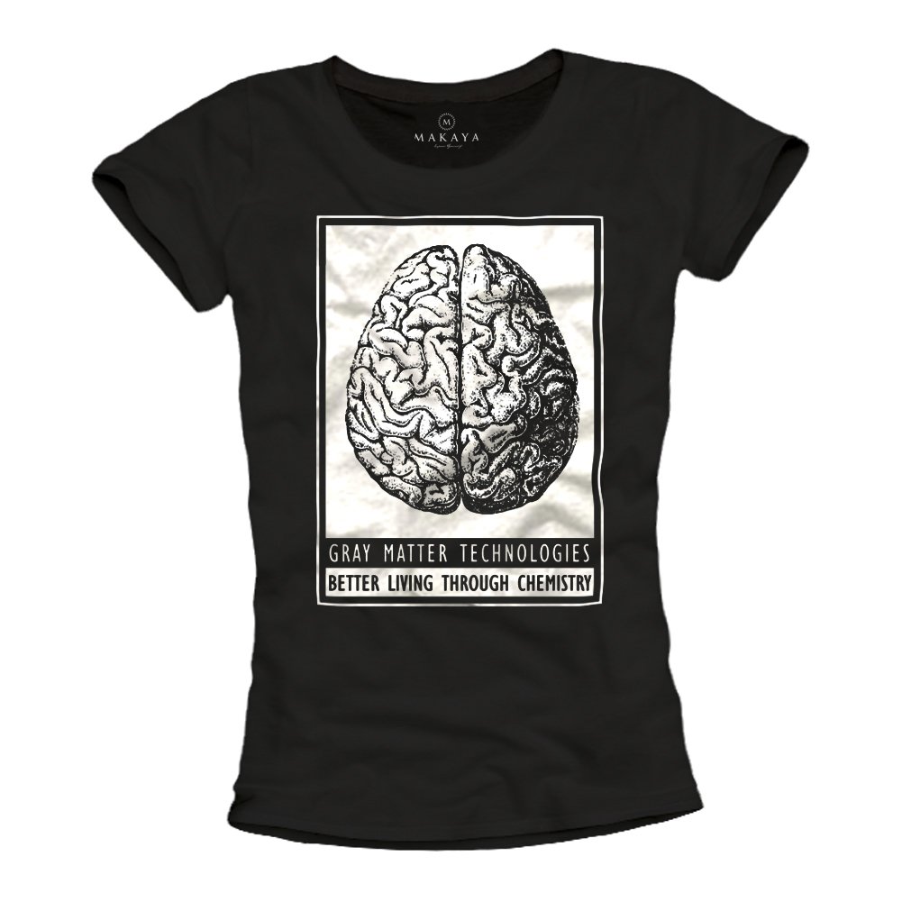 MAKAYA Gray Matter T-Shirt donna L Heisenberg cotone