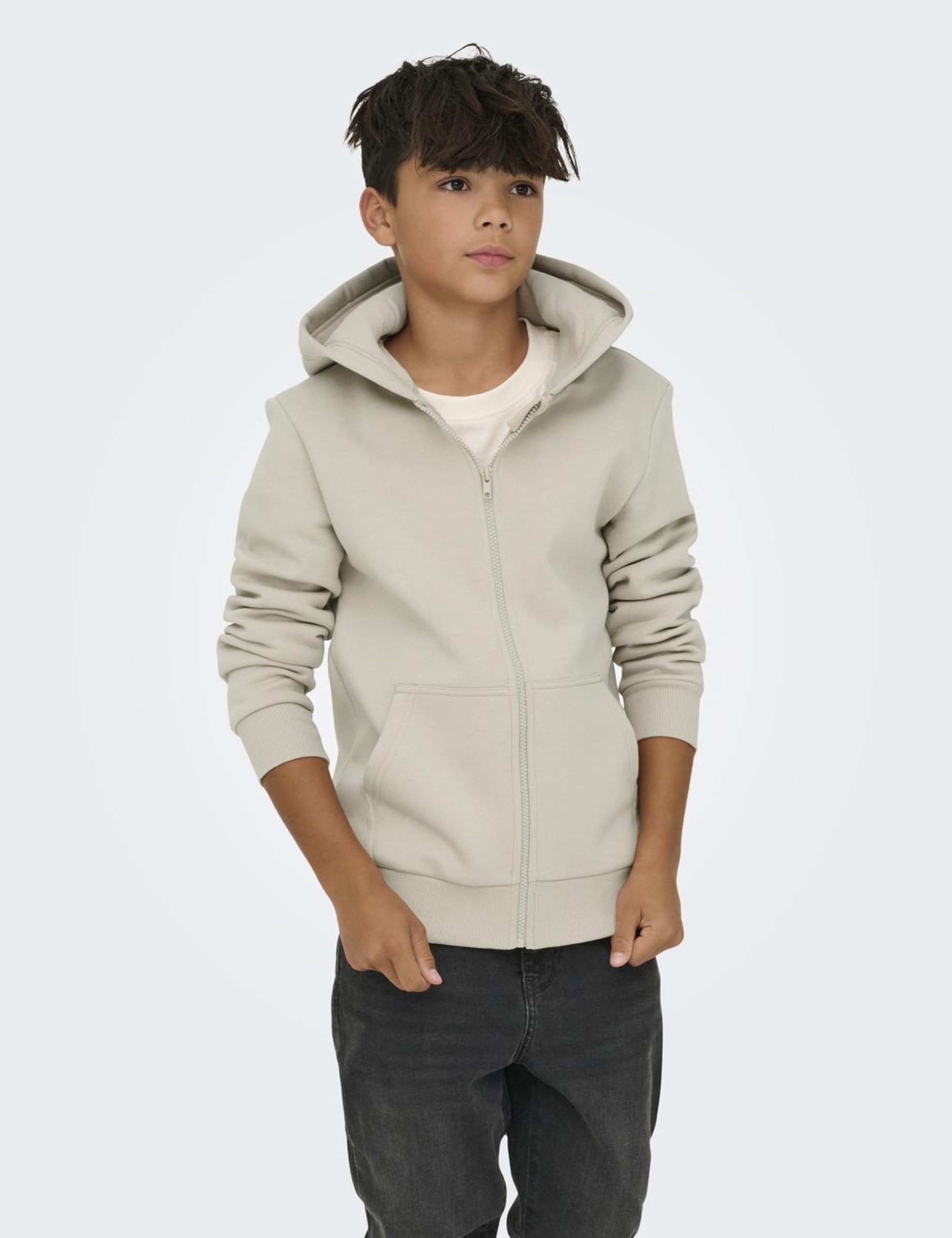 Only Kids Osjceres Zip Felpa Bambino 170-176 Grigio