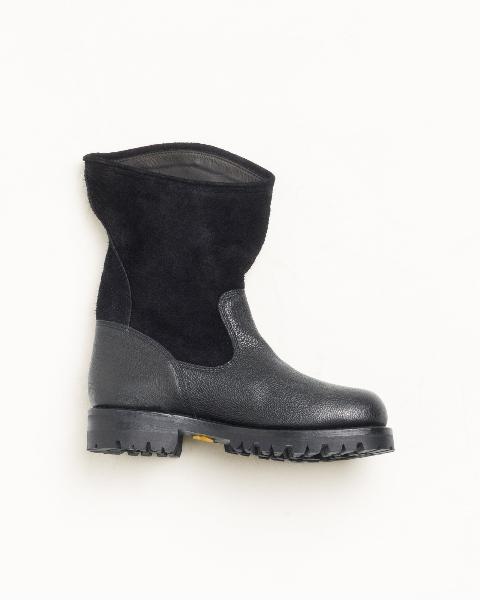 Stussy Our Legacy Work Boot stivali Black pelle Vibram