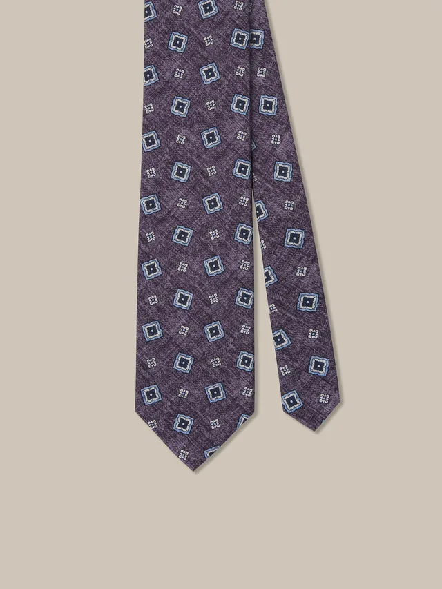 Robert Talbott Robert Cravatta Uomo Seta Lavanda Medaglioni