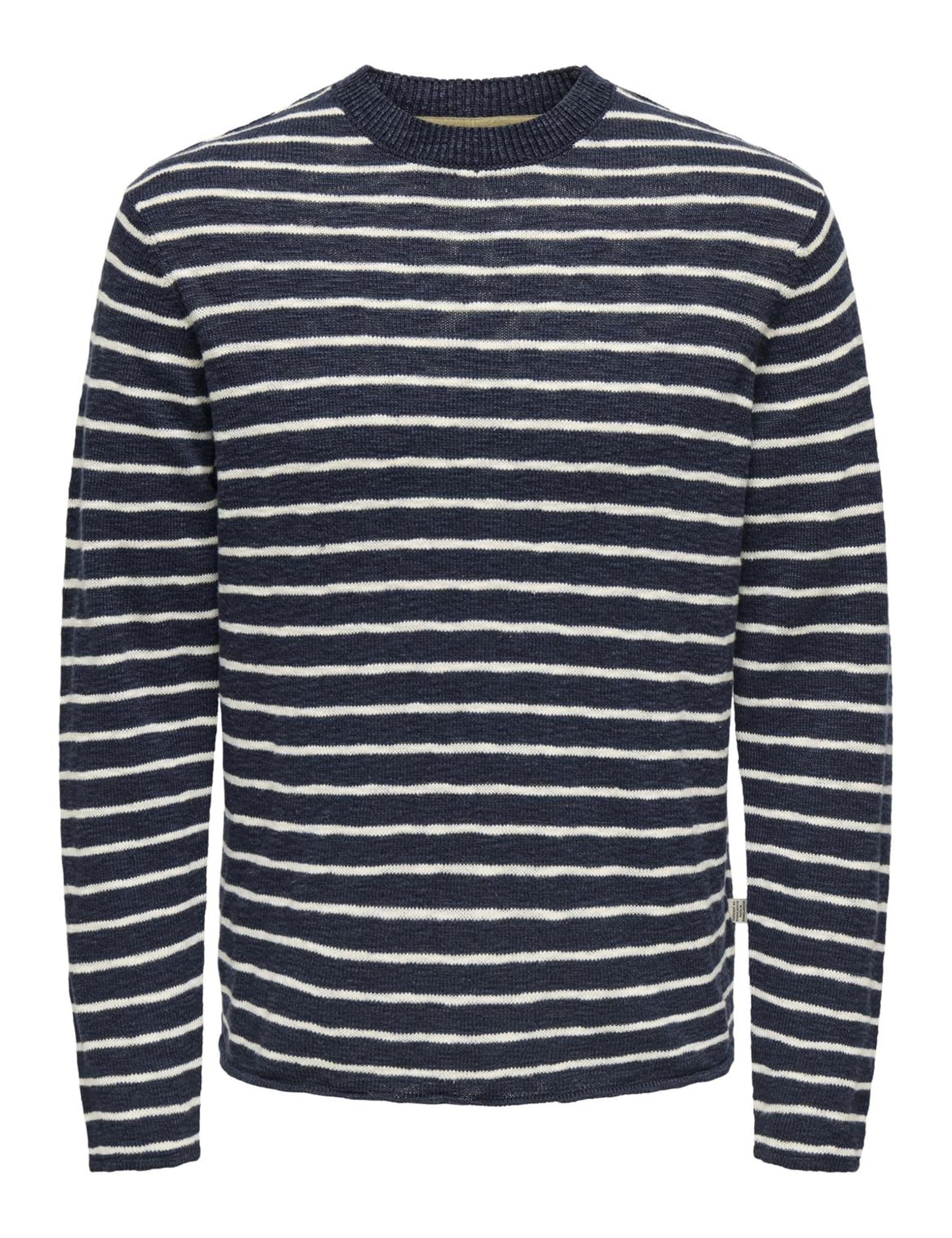 ONLY & SONS Onsdanny Reg LS Stripe Crew Knit Maglione Uomo L a Righe
