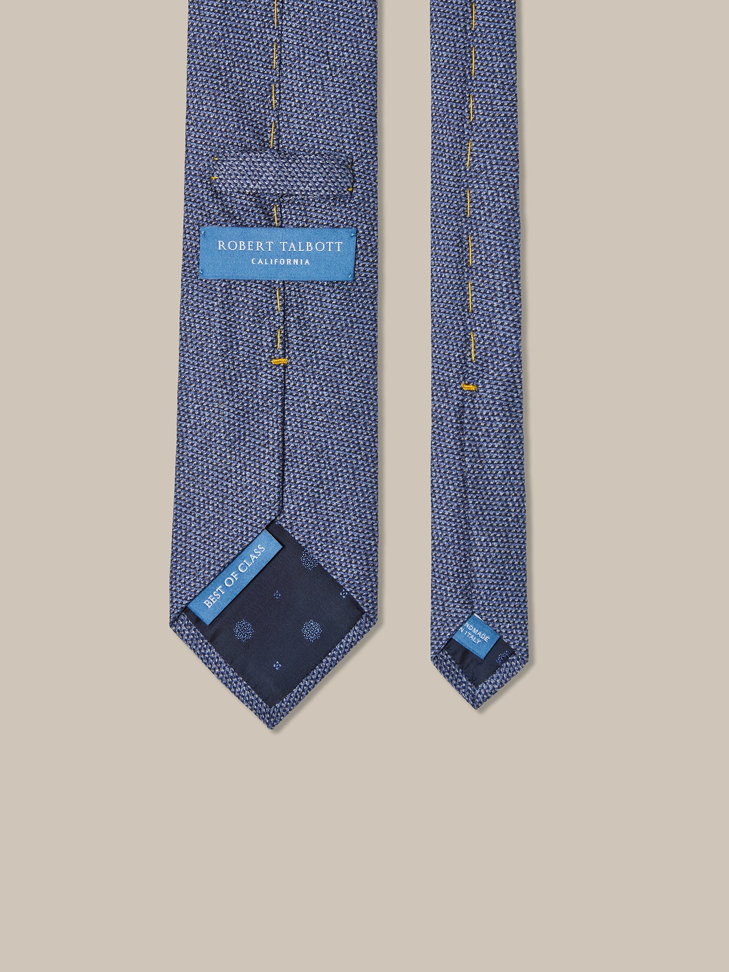 Robert Talbott Twill Check Best of Class Cravatta Seta Blu REG