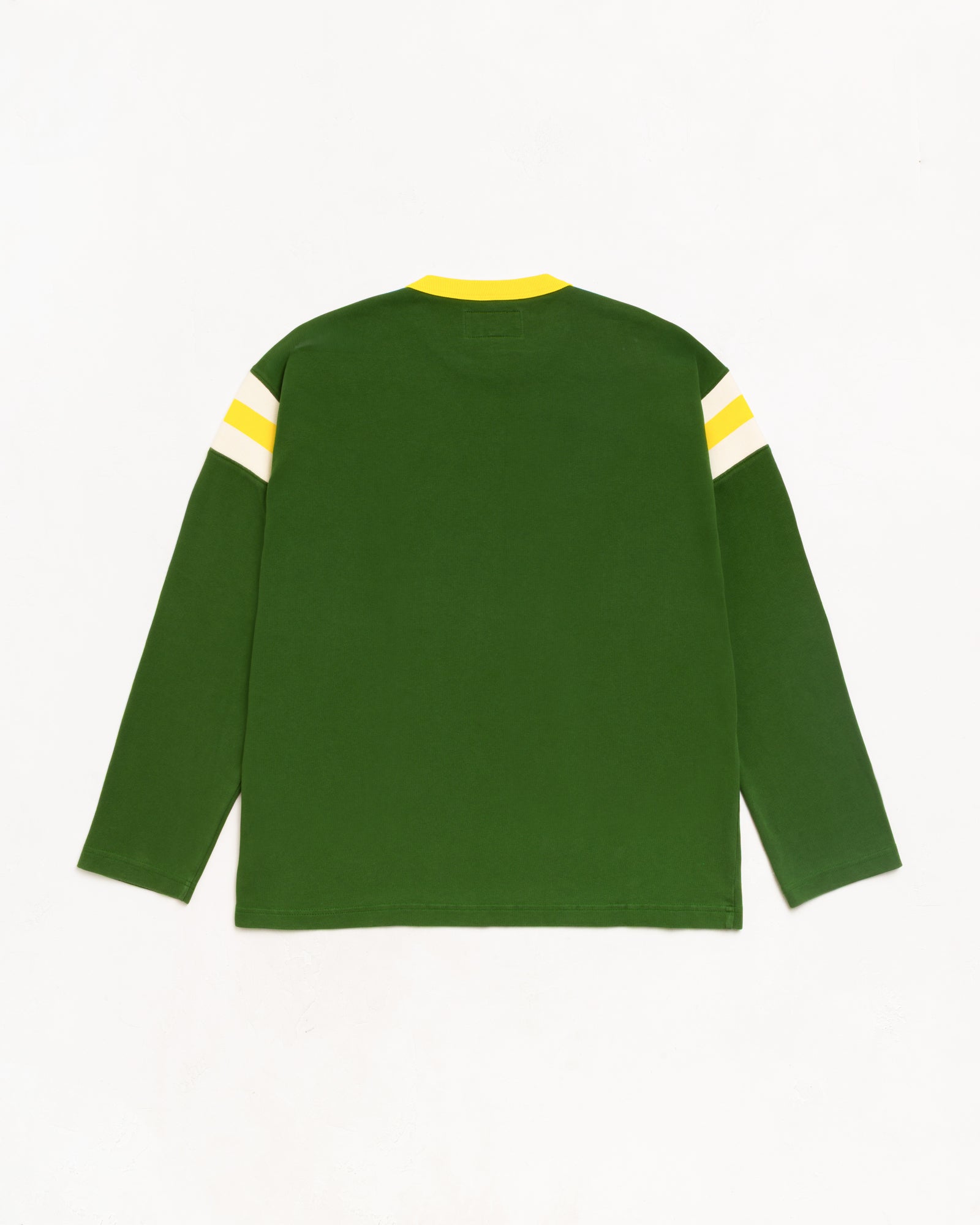 Stussy LS Ringer Tee maglietta verde manica lunga