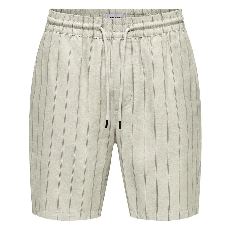 ONLY & SONS TEL Stripe 0139 pantaloncini M cotone lino
