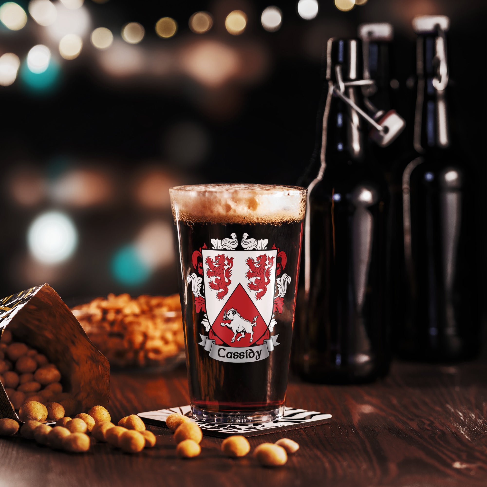 7.62 Design Cassidy Irish Crest boccale birra 16oz vetro 473 ml