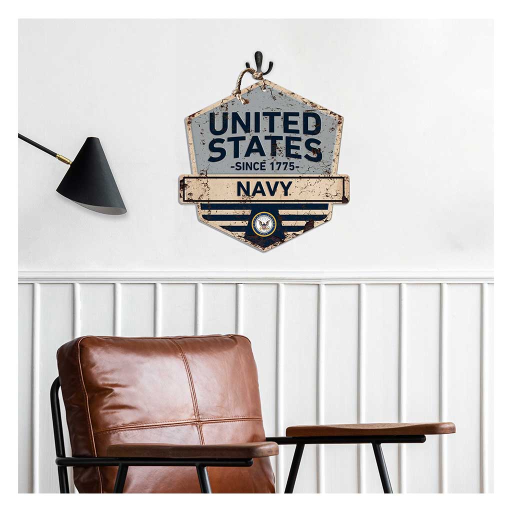 7.62 Design US Navy Logo Cartello Legno 50,8 cm