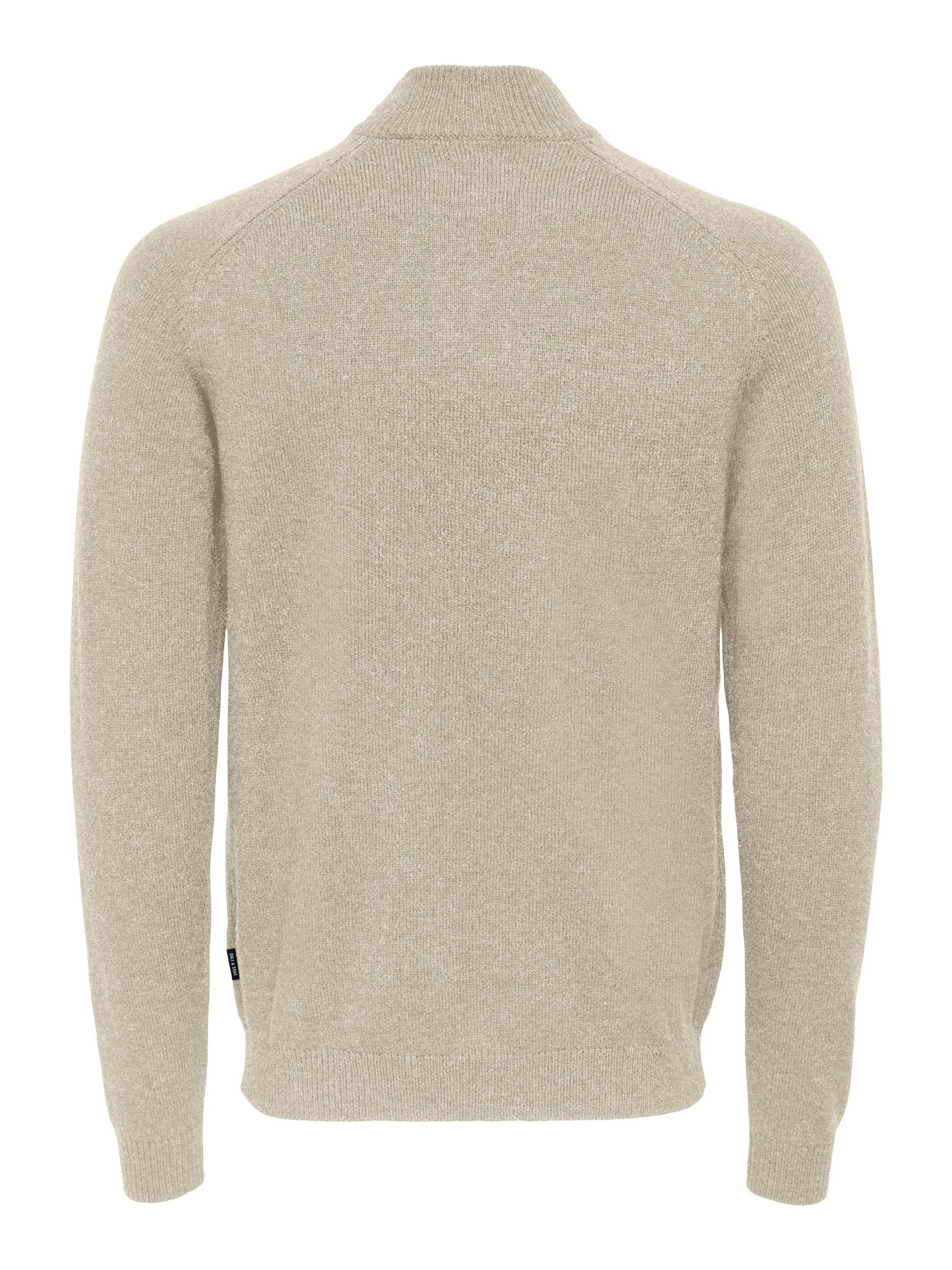 ONLY & SONS Edward Wool Half Zip felpa uomo mezza zip lana