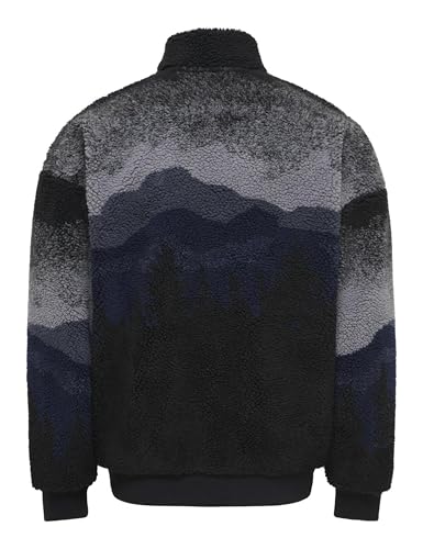 Only & Sons Onsadam Sherpa Bomber felpa uomo blu navy collo alto