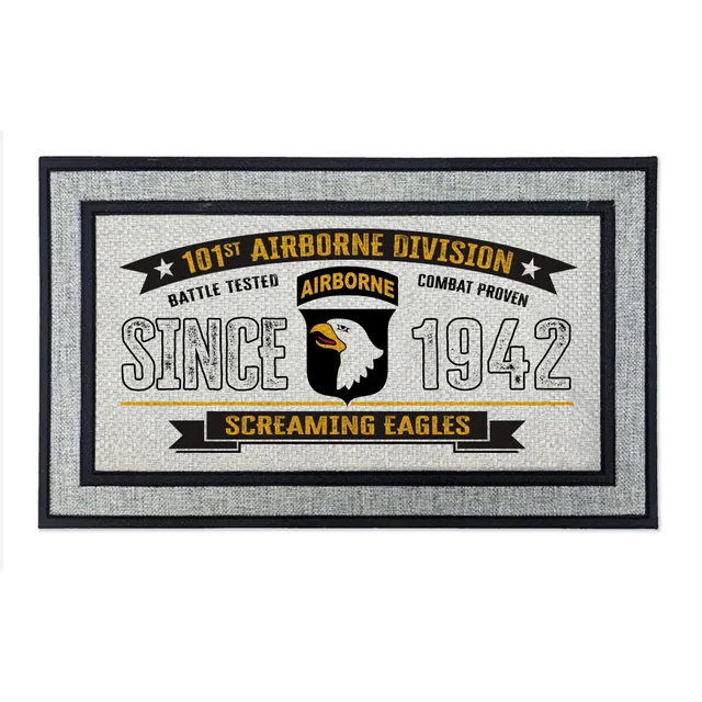 7.62 Design 101st Airborne Zerbino 46x76 cm Grigio Gomma