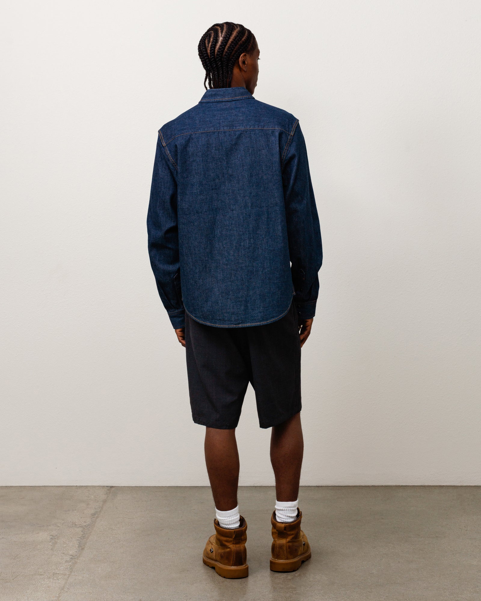 Stussy Denim Western Shirt camicia Dark Denim selvedge
