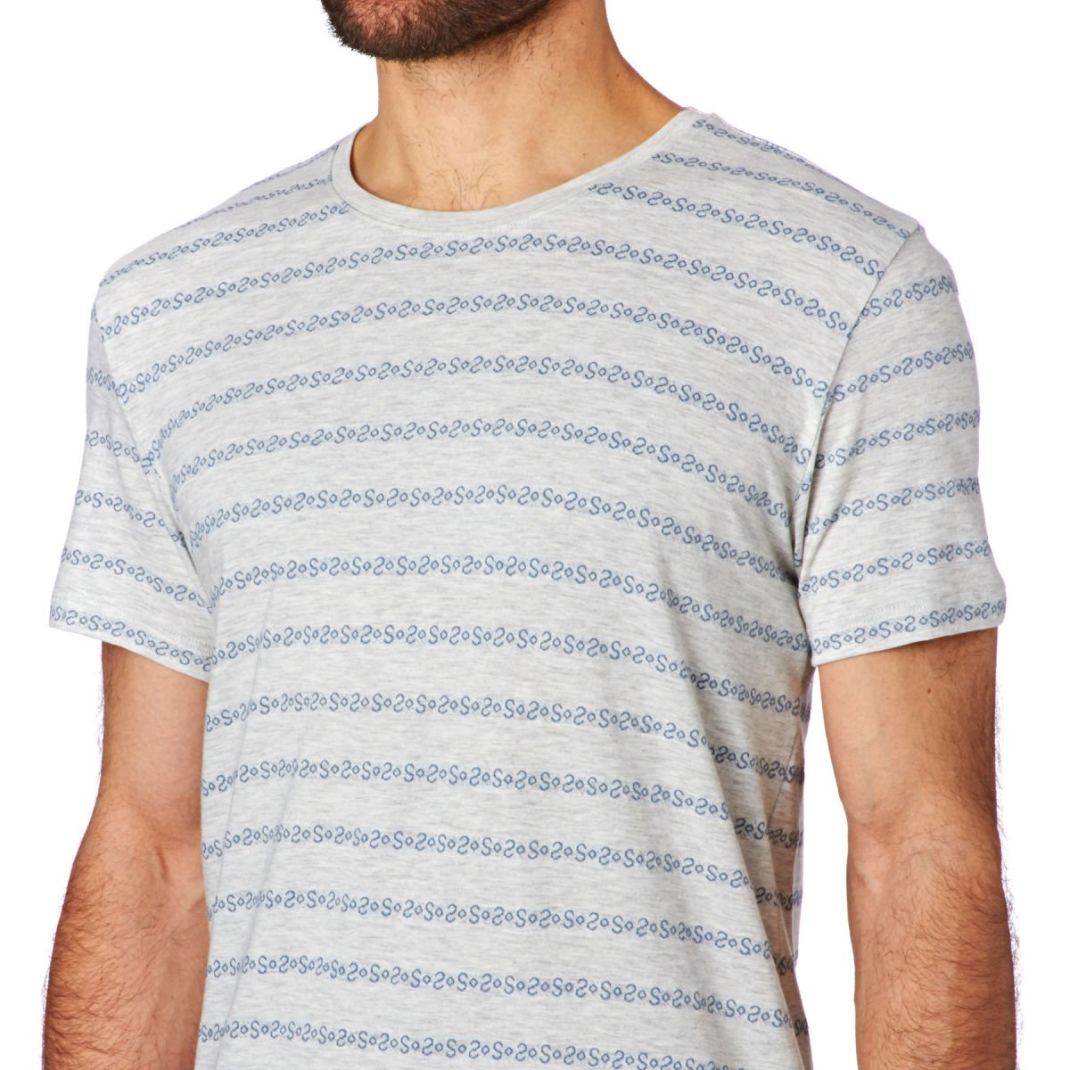 ONLY & SONS Onsmort Jaquard O-Neck t-shirt L Night Sky cotone