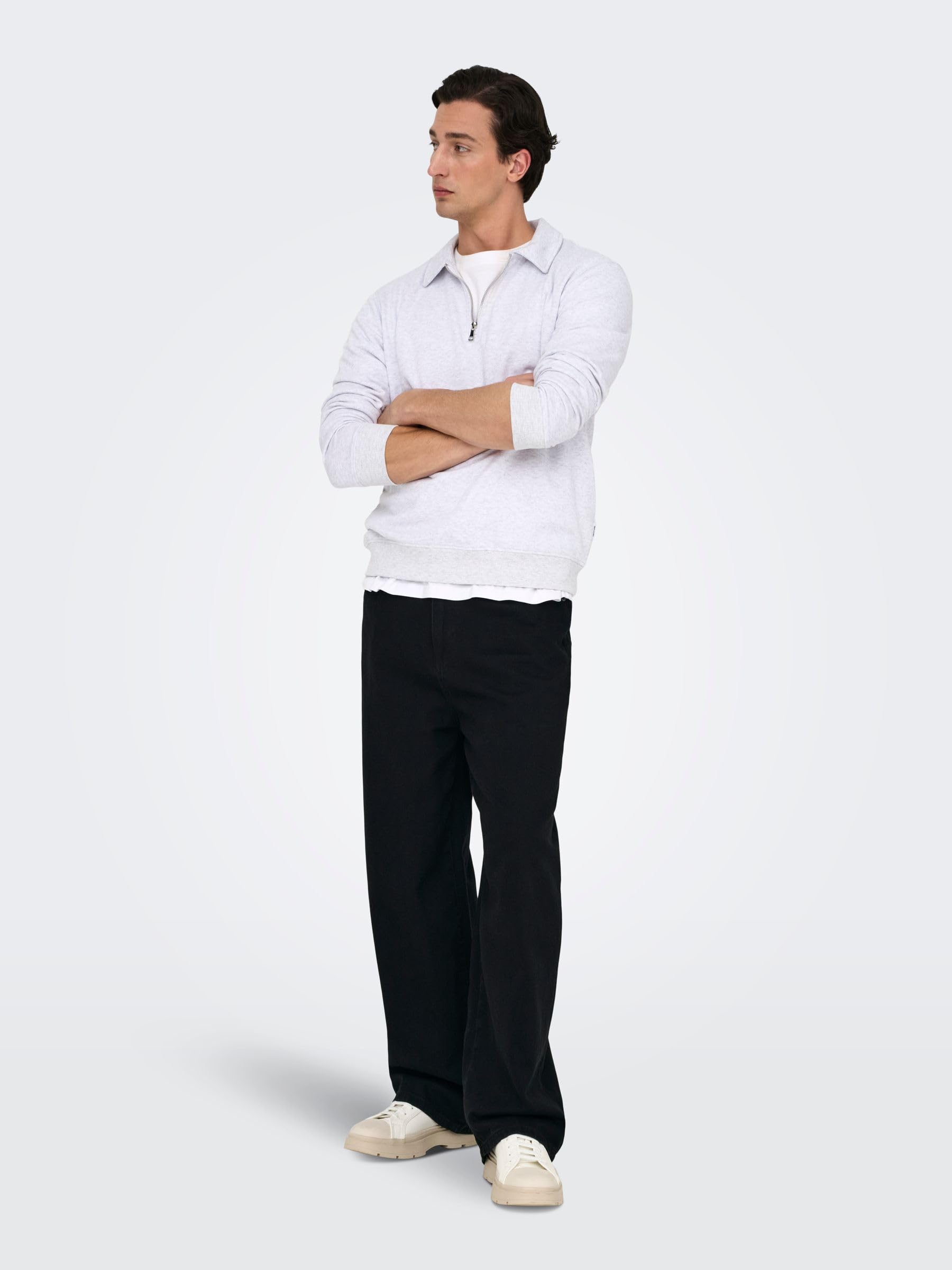 Only & Sons Onscarl Balloon Jeans Uomo 32W/32L Nero Denim