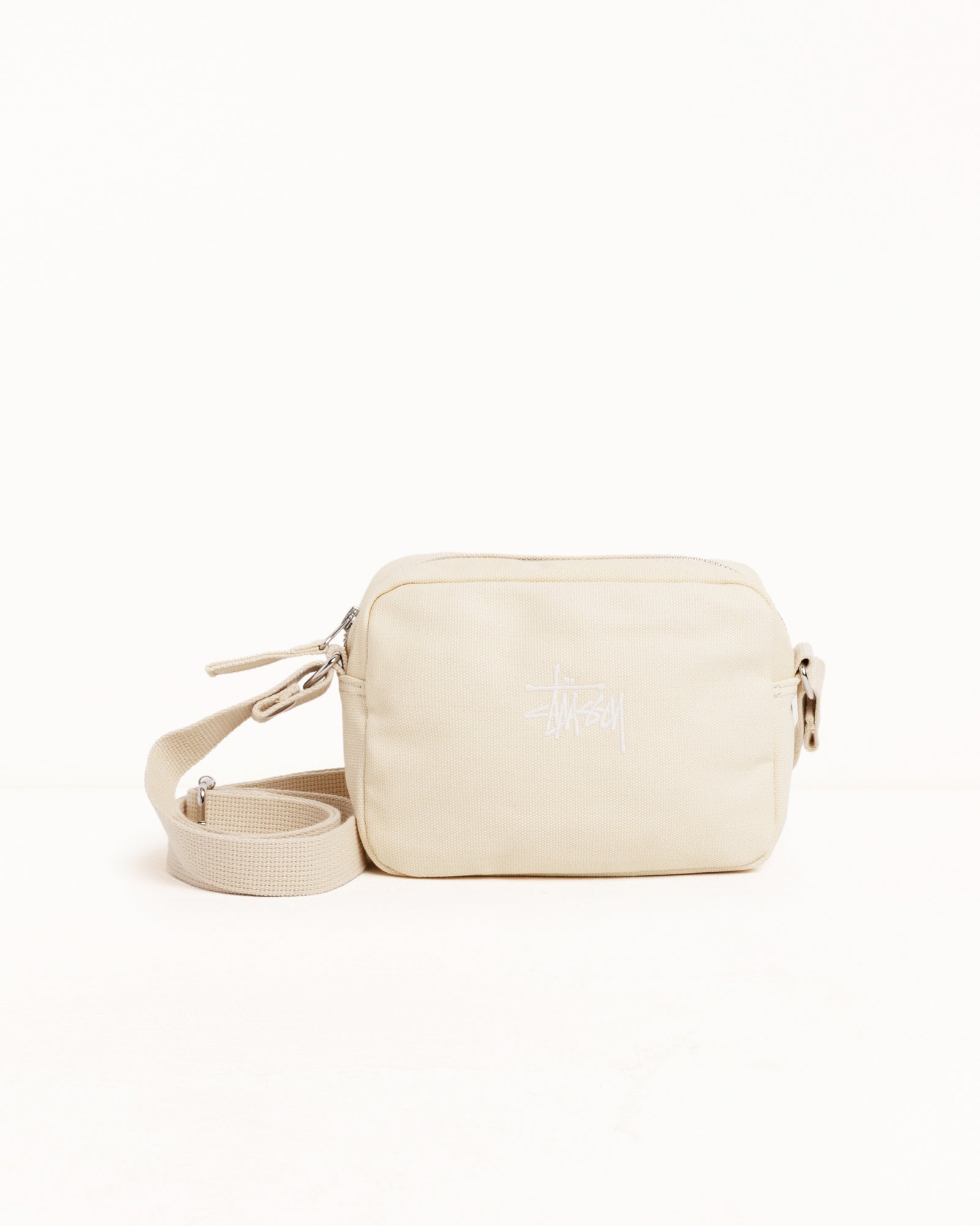 Stussy Canvas Pouch pochette tela naturale 19x14 cm