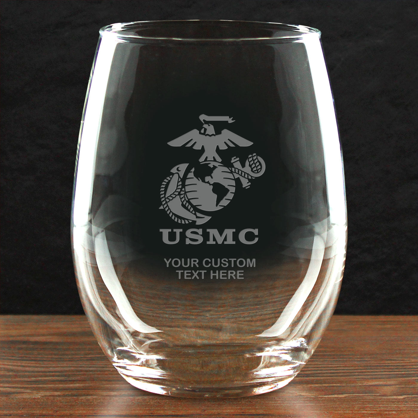 7.62 Design USMC Bicchiere Vino 21oz Senza Stelo Personalizzato