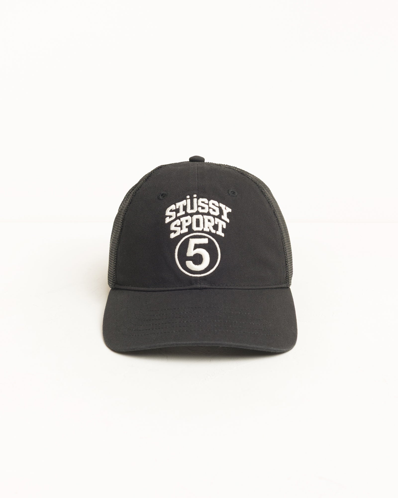 Stussy Sport 5 Trucker cappello rete Black