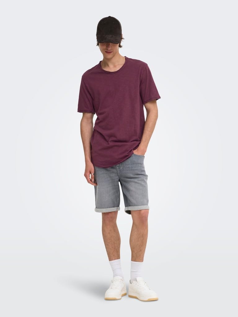 Only & Sons Onsbennie T-shirt Uomo Rossa Port Royale XL