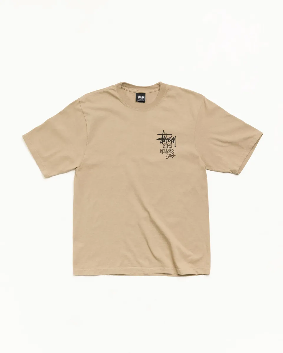 Stussy High Rollers Tee Pigment Dyed rock cotone