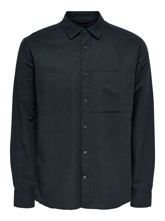ONLY & SONS Camicia Tinta Unita Uomo Manica Lunga M