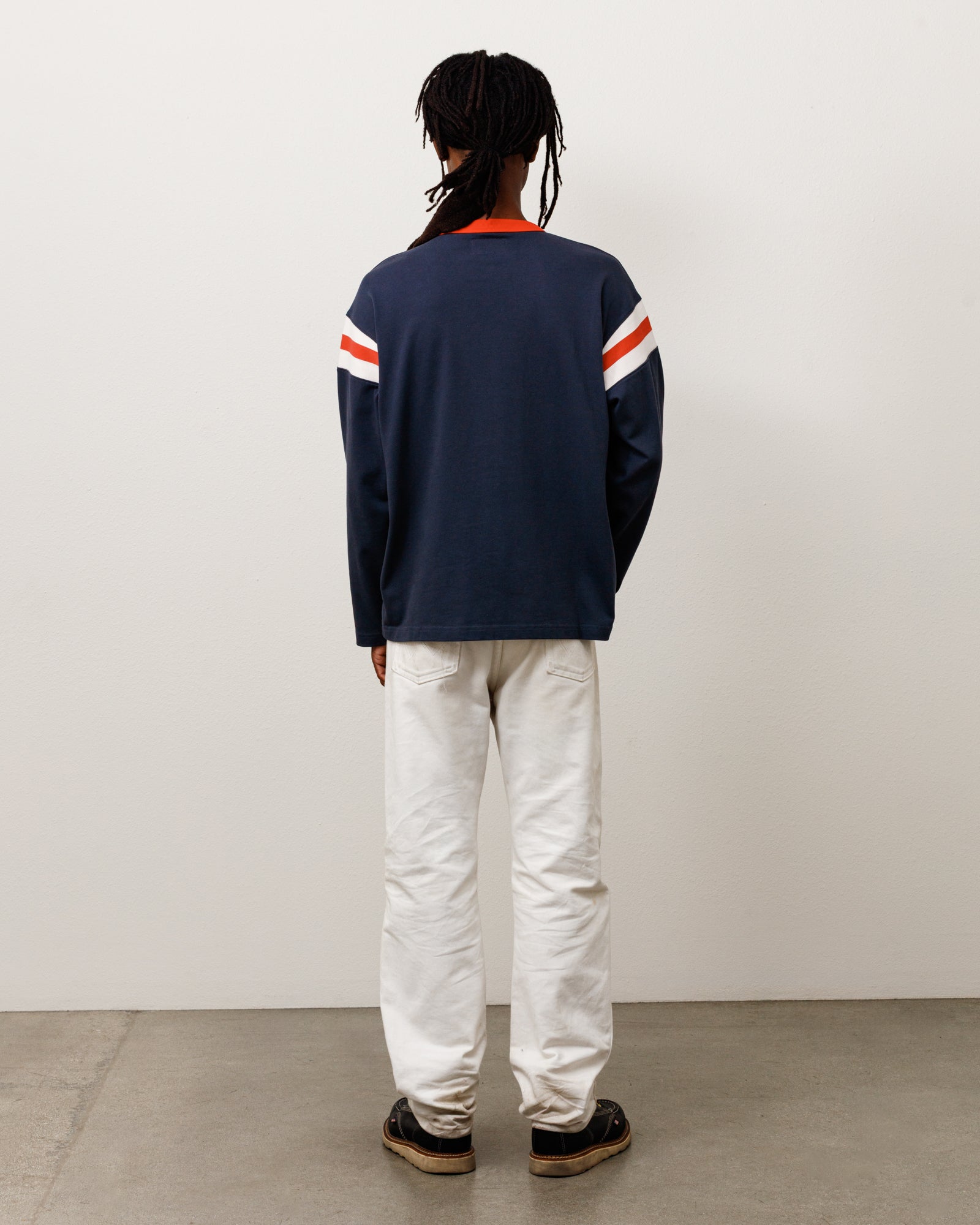 Stussy LS Ringer Tee Maglietta Ink Maniche Lunghe Cotone