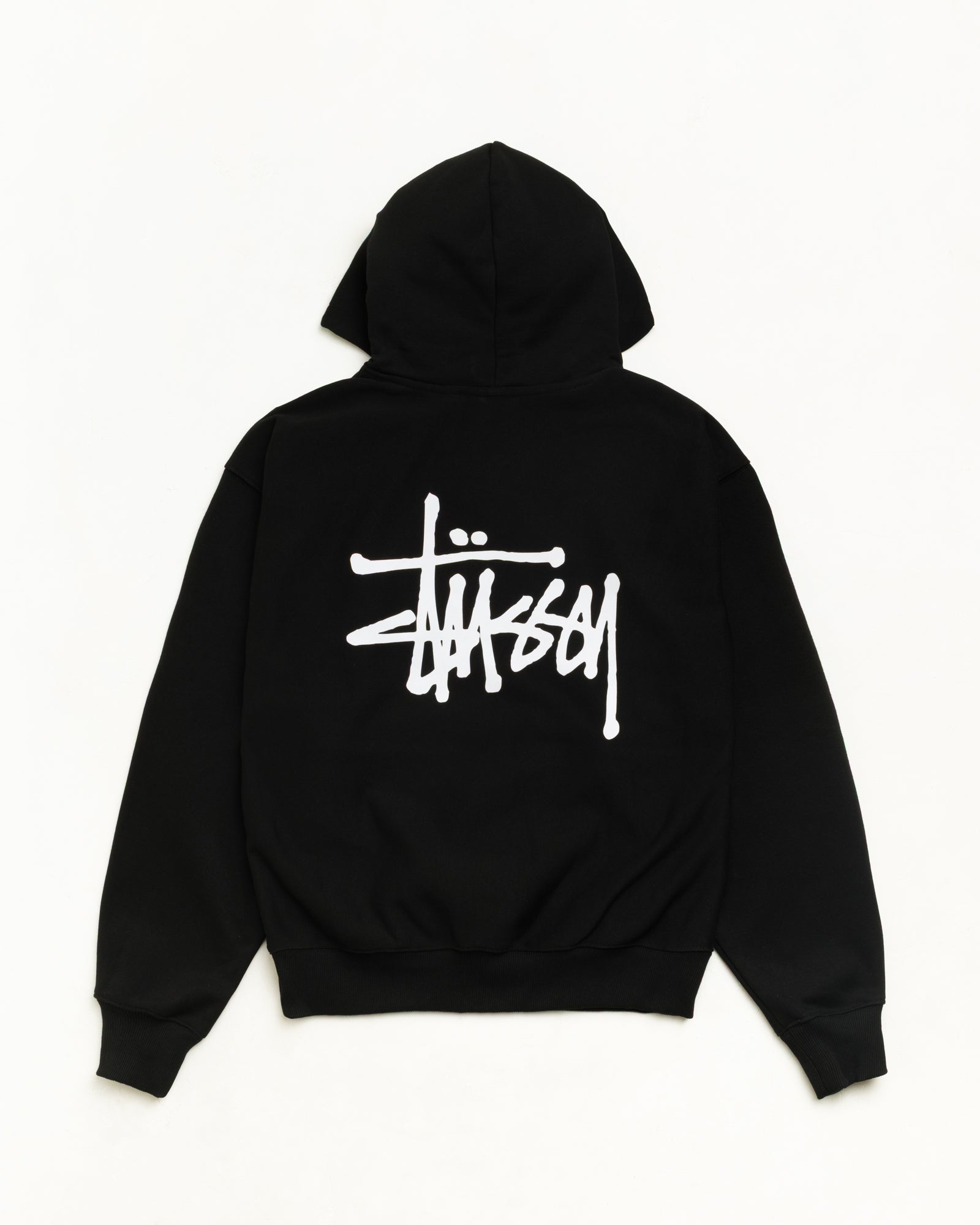 Stussy Basic Hoodie felpa cappuccio Black