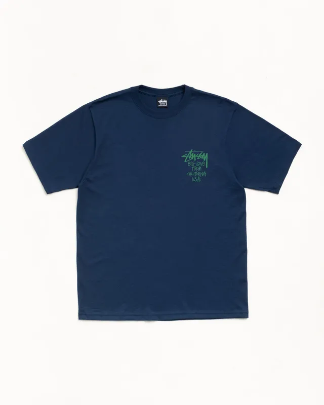 Stussy Big Love Tee Maglietta Blu Navy Cotone