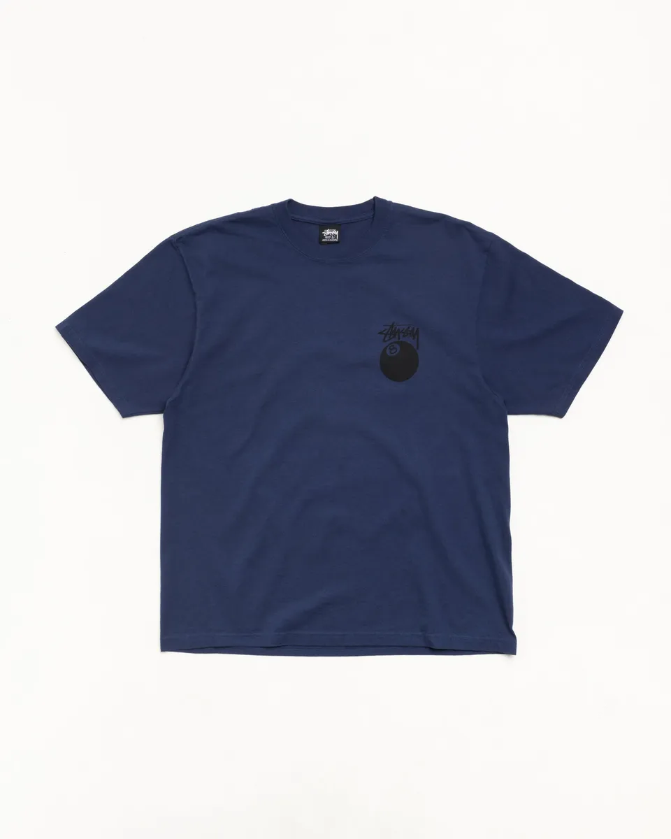 Stussy 8 Ball Tee maglietta midnight oversize cotone