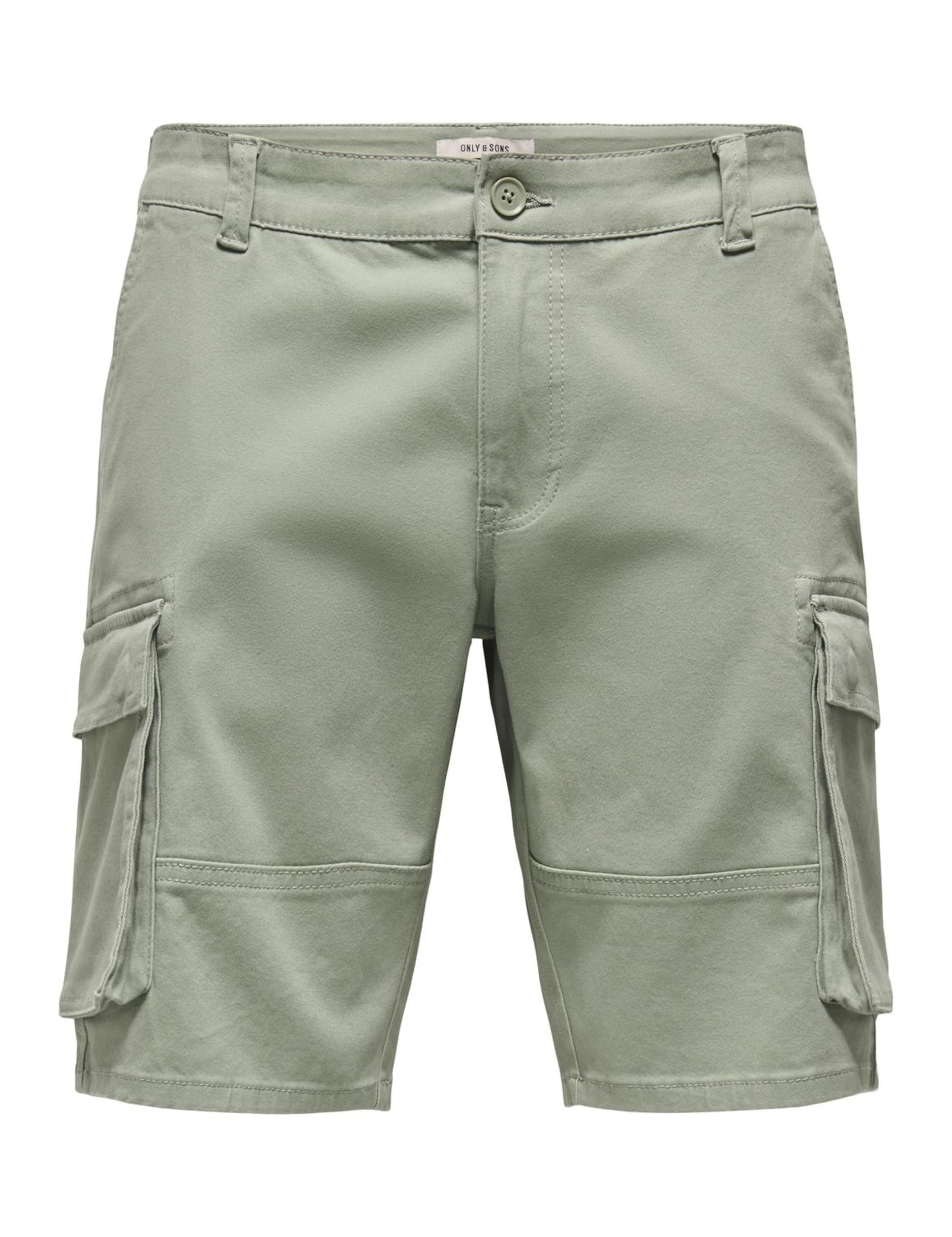 Only & Sons Onscam Stage cargo shorts uomo XL verde