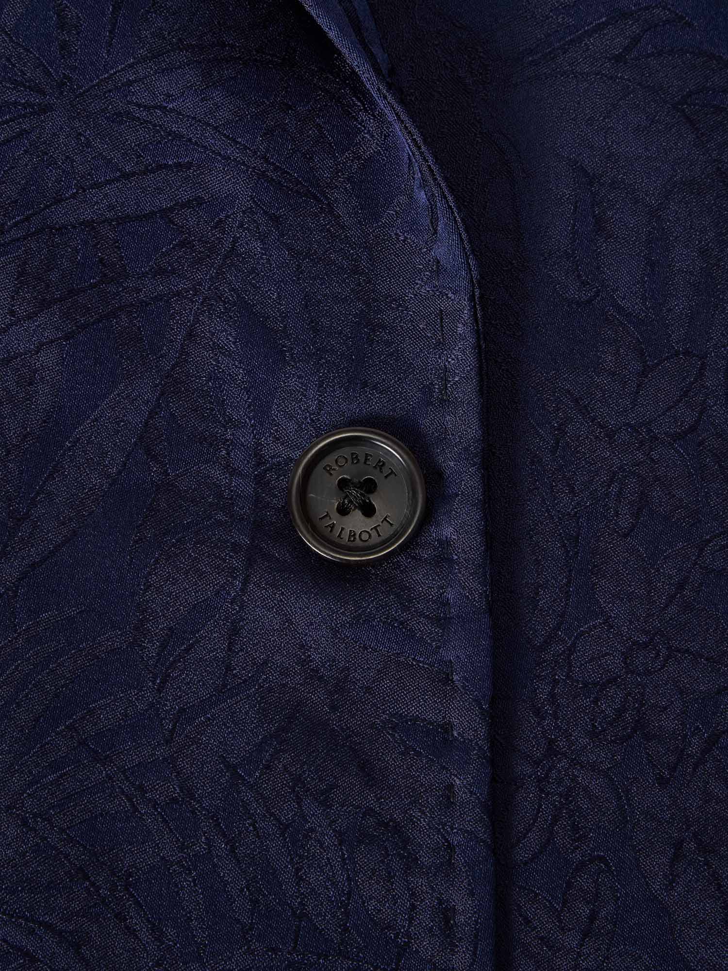 Robert Talbott Wright Blazer Seta Blu Notte 42
